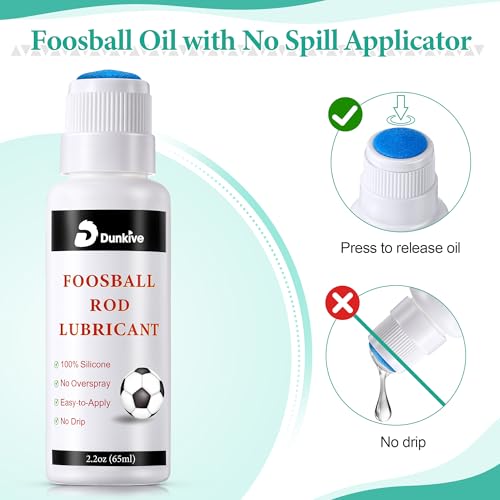 Foosball Rod Lubricant - 100% Silicone with No Spill Applicator