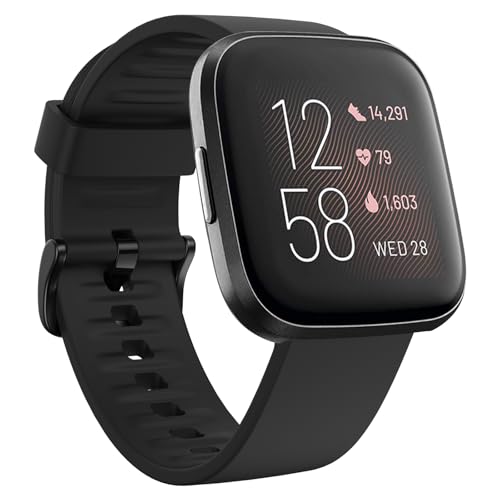 Soft Silicone Sport Replacement Band for Fitbit Versa 2 - Black
