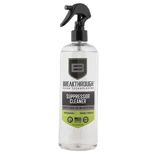 16 Fl Oz Suppressor Cleaner - Carbon & Lead Deposits Removal, Safe Gun Maintenance
