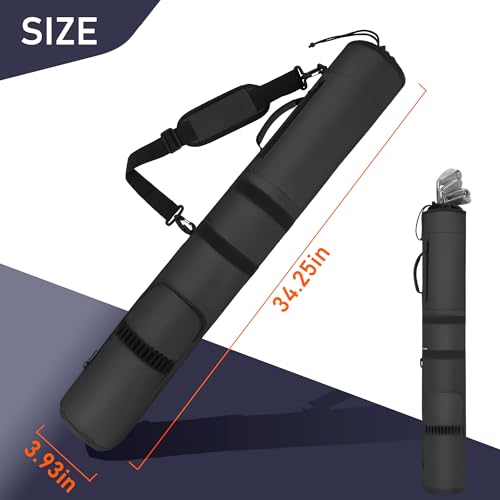 Lightweight Golf Sunday Bag - Foldable Carry Bag for 3-6 Clubs - Black
