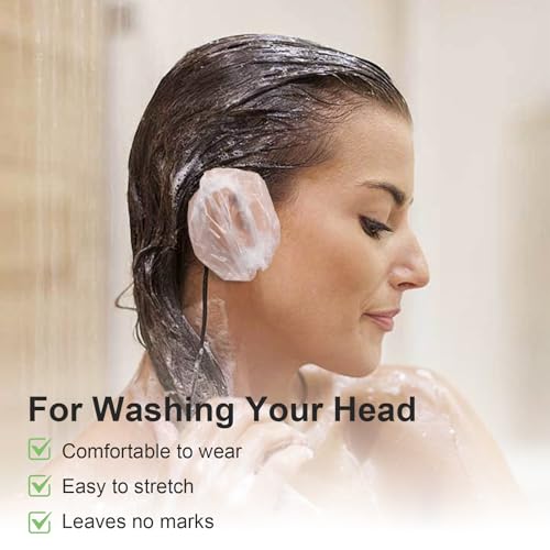 400 Pcs Waterproof Shower Ear Covers - Disposable Ear Protectors for Bathing