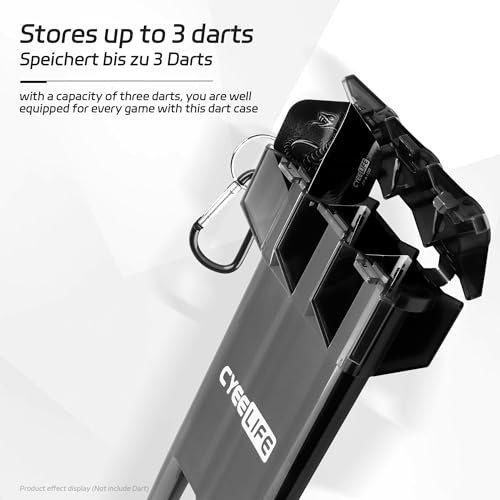 Adjustable Dart Carrying Case - Portable Storage Box for 3 Darts up to 17.3cm