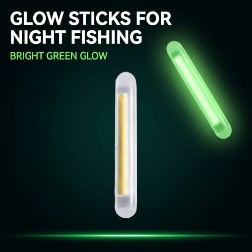 100 Pack Fluorescent Fishing Float Light Sticks - 3mm Diameter