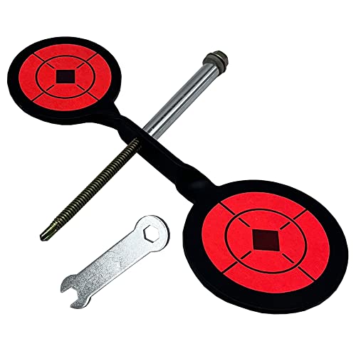 Double-Headed Steel Slingshot Target - 3mm Rotating Design