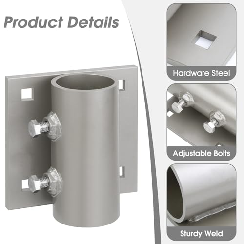 JYINCPED 1 Pack Stationary Dock Side Leg Pipe Holder for Floating Docks