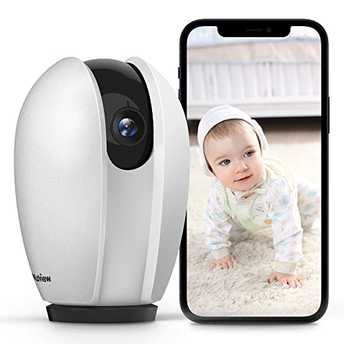 LaView Security Cameras 2k with Color Night Vision, 4MP Cameras for Home Security with Motion Detection, Two-Way Audio, Indoor WiFi Camera for Baby/Pet, Alexa, USA Cloud Service,White