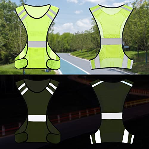 High Visibility Reflective Running Vest with Large Pocket