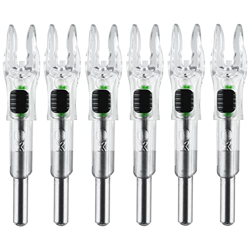 Lighted Arrow Nocks - 6PCS High-Visibility LED Nocks with Switch