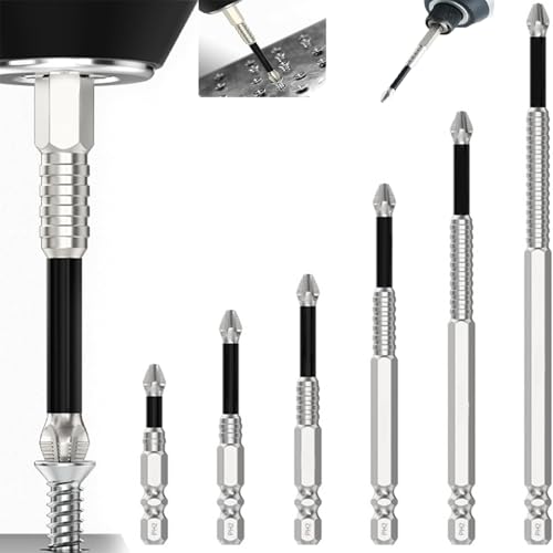 High Magnetic Screwdriver Drill Bit,k5 Impact Resistant Non Slip bit,Strong Magnetic Durability Screwdriver Drill Bit Set, Anti Slip Magnetic Electric Screwdriver Set (1PCS)