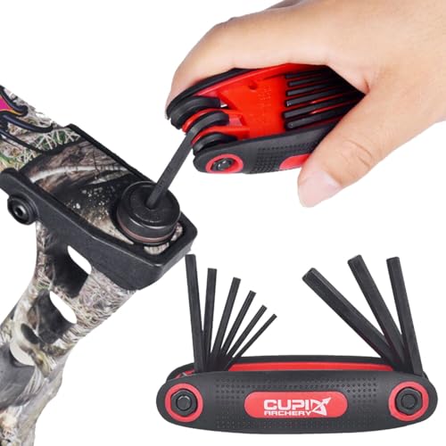 Archery Multi Wrench Tool - 9-in-1 Foldable Hex Wrench - Red