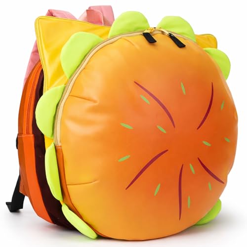 Cheeseburger Backpack Food-Shaped Novelty Bag for Kids & Adults