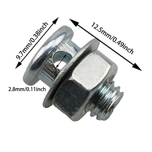 12-Pack Bicycle Brake Cable Anchor Bolts - Durable Iron Clamp Screws