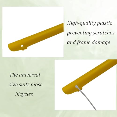 Bike Chainstay Protector - 2 Pack Anti-Scratch Frame Guard - Yellow