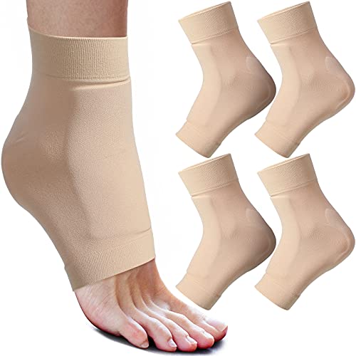 Nuanchu Ice Skating Socks with Gel Pads - Unisex Lace Bite Support, 2 Pairs