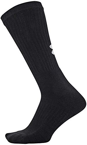 Under Armour Adult Training Cotton Crew Socks - X-Large Black 6-Pairs