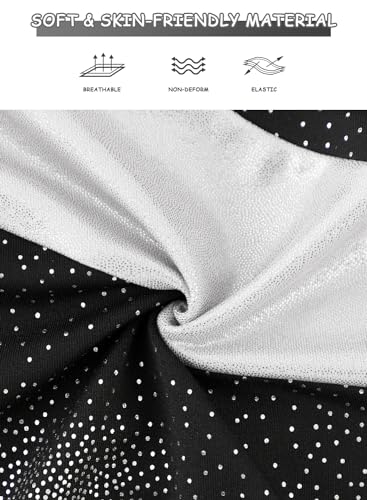 Gymnastics Leotard for Girls - Toddler Ballet Leotard Silver 130 (5-6 Years)