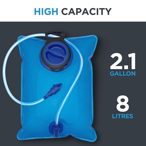 8L Heavy Duty Water Bladder with Wide Mouth & Leak-Proof Tube for Hydration