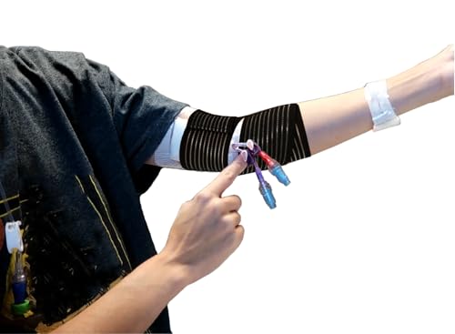 ONETOZERO Black Adjustable Arm Compression Wrap Sleeve for Support & Recovery