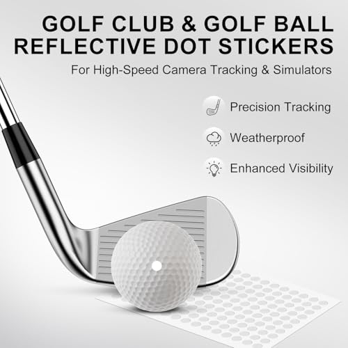 150 Reflective Dot Stickers for Golf Balls & Clubs - White