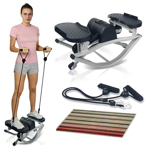 Rock Stepper Machine with Digital Display - Black/Grey