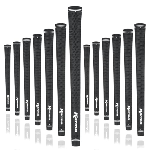 Karma Velour Golf Grips - Standard Size, 13 Pack, Black