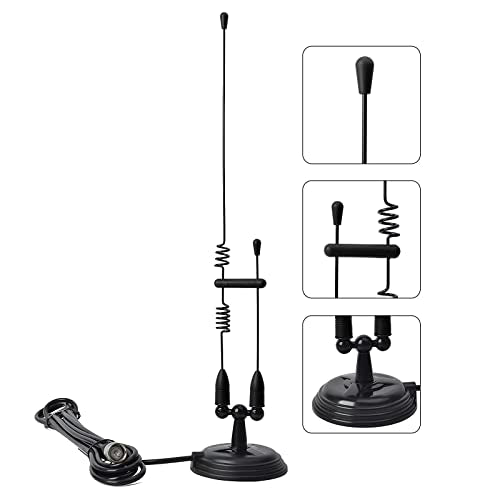 UAYESOK Black Magnetic Mobile Antenna Signal Booster for HT, VHF/UHF