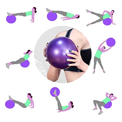 9-Inch Mini Stability Ball - Anti-Burst, Non-Slip, Purple