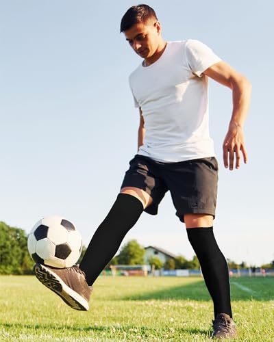 High Football Socks - X-Large Black and White