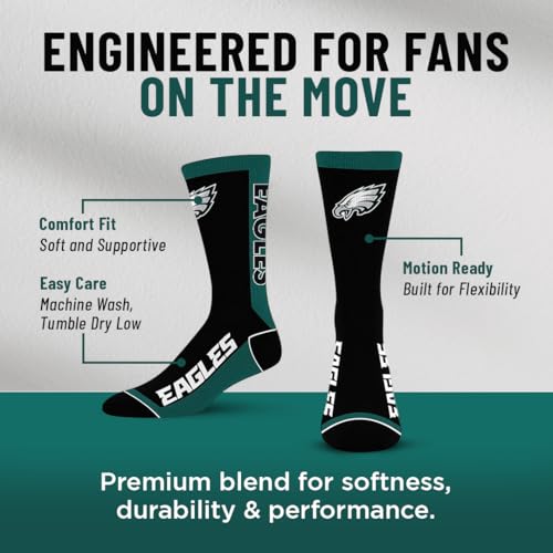 Philadelphia Eagles MVP Crew Socks - Large Team Color
