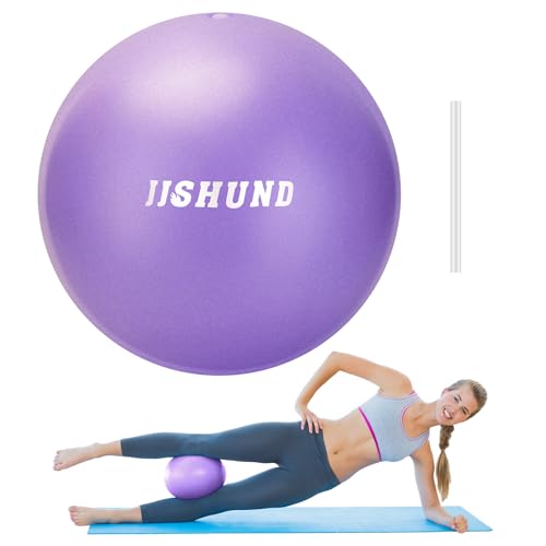 9.8-Inch Mini Pilates Ball - Non-Slip Soft Exercise Yoga Ball - Purple