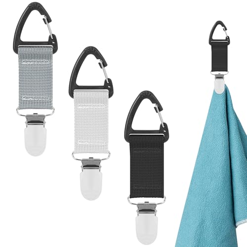 Multi-Functional Tennis Towel Clip Set - 3PCS, Multicolor