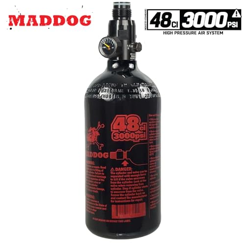 48ci 3000psi HPA Compressed Air Tank for Paintball & Airsoft - Refillable
