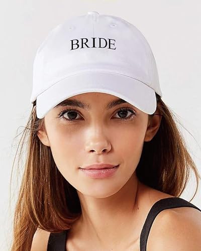 Bride and Groom Baseball Caps - White & Black - Wedding Gift