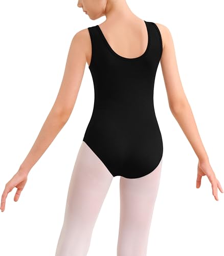 Girls Black Mesh Ballet Leotard with Lining 12-14 Years Sanmsoner