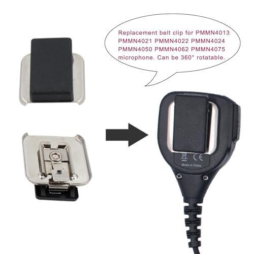5 Pack Microphone Belt Clip Replacement for Motorola Walkie Talkies PMMN4013, PMMN4021, PMMN4022, and More