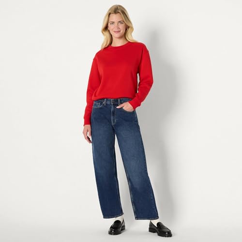 Amazon Essentials x Sofia Grainge Women's Relaxed Fit Red Sweatshirt Large