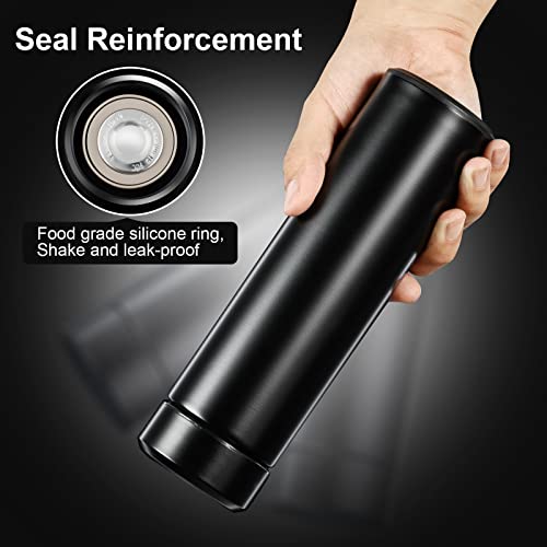 PARACITY Insulated Water Bottle, 15 oz Stainless Steel Black