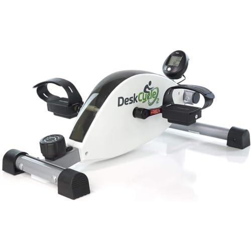 Under Desk Bike Pedal Exerciser - Adjustable Height - White