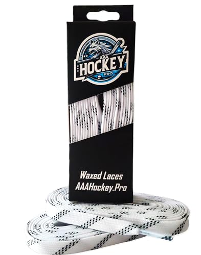 Waxed Hockey Laces - 72" White - Classic for Youth & Junior