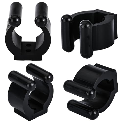 20 Pcs Fishing Rod Clips - Black Holder for Fishing Poles
