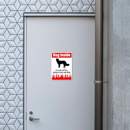 Pack 12 Pcs Dog Inside Stickers for Cars Vehicle Van Trucks House Warning Security Sign Window Indoor Outdoor Funny Bumper Stickers Weatherproof Large Vinyl Decals Car Accessories