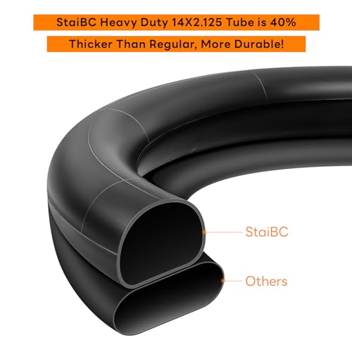 Heavy-Duty 14x2.125 Inner Tubes for Electric Scooters & E-Bikes - 2 Pack