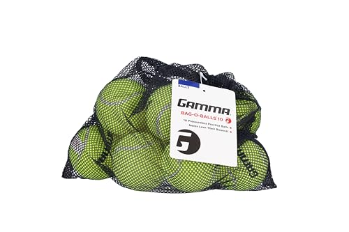Gamma Pressureless Tennis Balls 10-Pack - High-Visibility Practice & Training