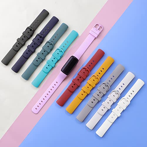 Farluya 10-Pack Small Silicone Fitbit Inspire 3 Replacement Bands for Women & Men