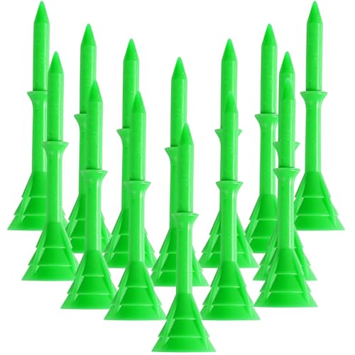 Unbreakable Golf Tees - Durable Plastic, 30 Pack, 3 1/4 Inch - Green