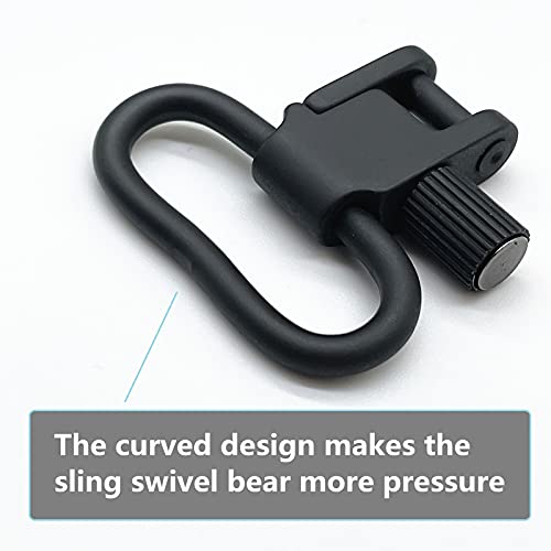 Metal Gun Sling Swivels Attachment Clips - 2 Pcs, 1 Inch