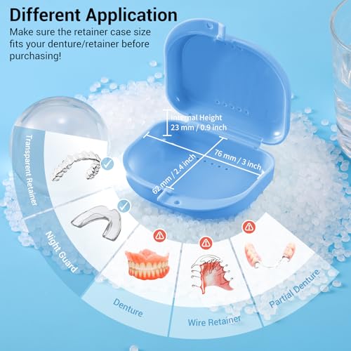 Orthodontic Retainer Case with Vent Holes - Durable Mouthguard Container