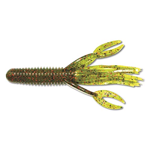 4 Inch Watermelon Red Flake Craw Tube Baits Pack of 8 - Crappie & Bass Fishing Lures