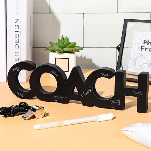 Personalized Coach Gift Set - Wood Sign, Whistle & Pen