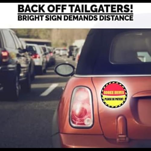Rookie Driver Safety Sticker - Please Be Patient Decal, 6 Inch